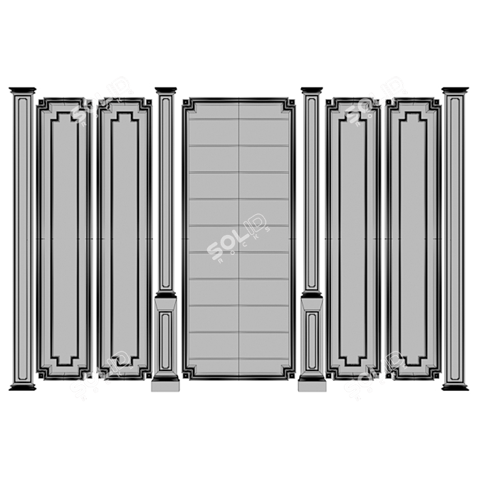 Victorian Covelight Panels 3D model image 2