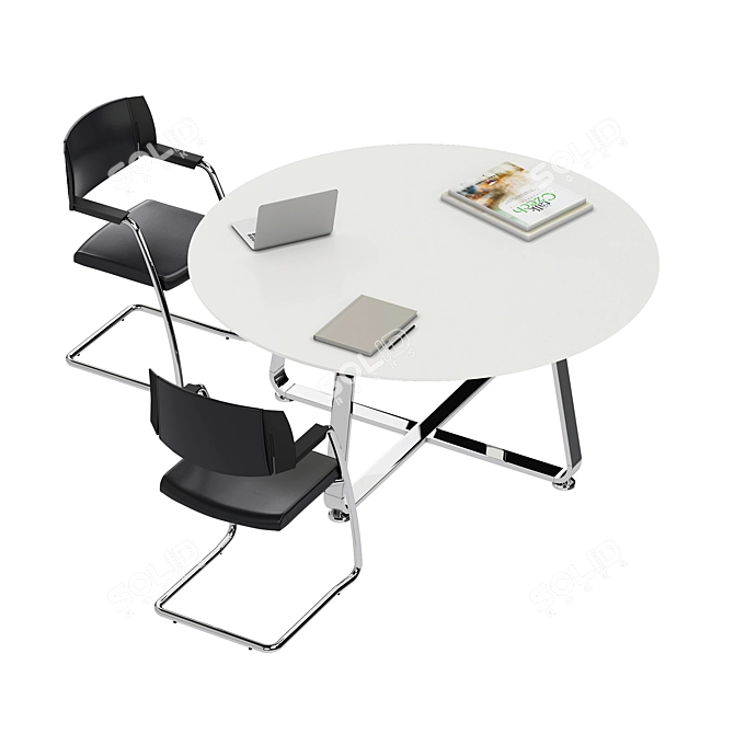 70's Seventies Retro Tables 3D model image 2