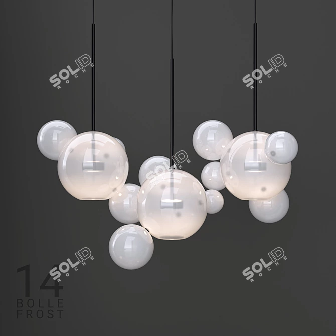 Designer Giopato & Coombes BOLLE 14 Bubble Chandelier 3D model image 1