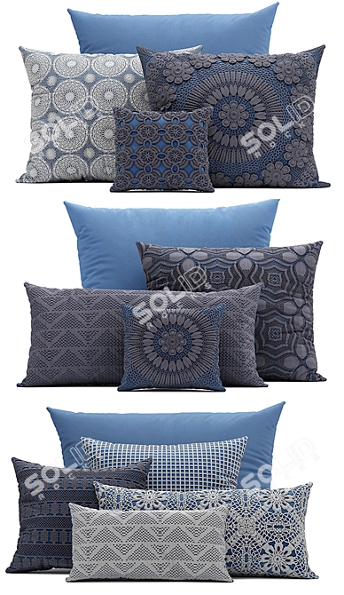 Luxury Comfort Pillows 3D model image 2