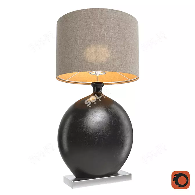Valencia Metallic Glazed Table Lamp 3D model image 1