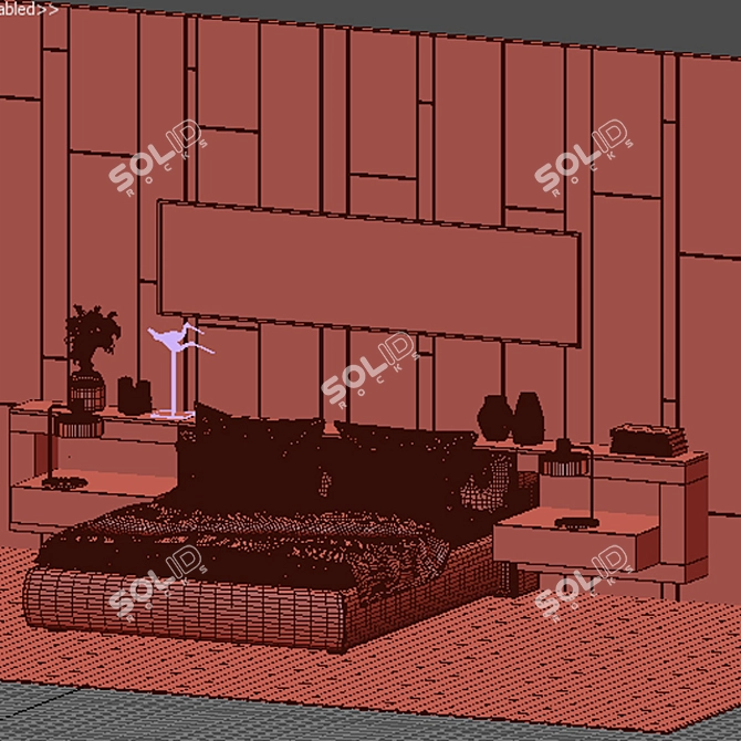 Bedroom Set: 3D Visualizations 3D model image 3