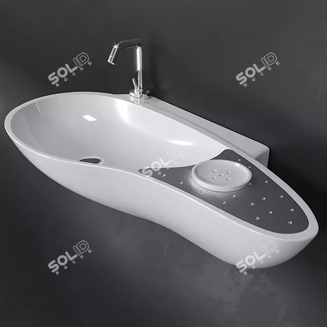 Precise Drop Accent Basin 3D model image 1