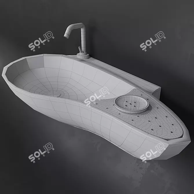 Precise Drop Accent Basin 3D model image 3