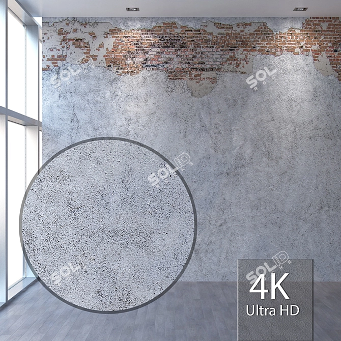 Seamless 4K Plaster Texture 3D model image 1