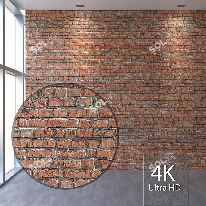 Title: Seamless 4K Brick Texture 3D model image 1