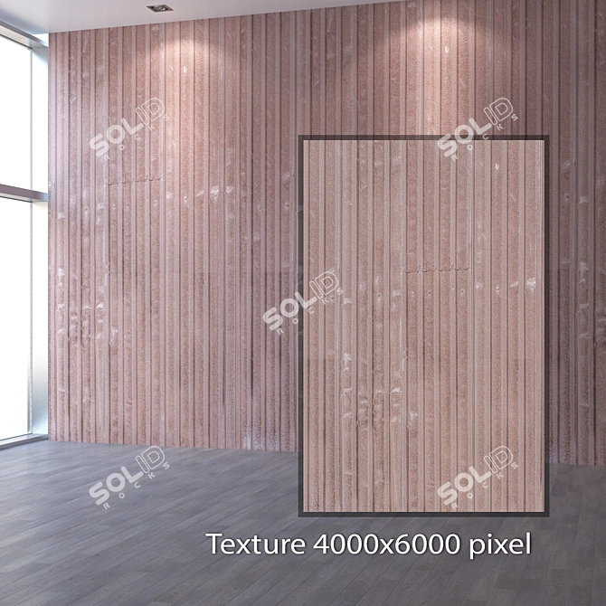 Seamless Metal Wall Panel 4K 3D model image 2