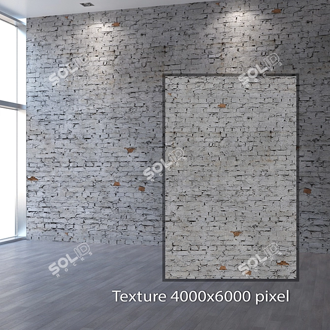 Seamless Brickwork Texture in 4K 3D model image 2