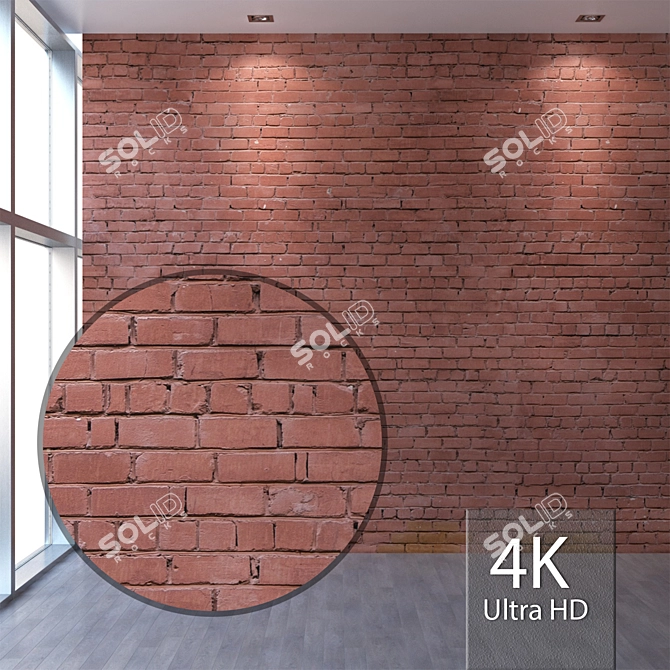 Title: Seamless Brickwork Texture in 4K 3D model image 1