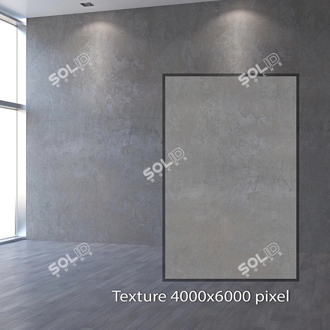 Seamless 4K Concrete Wall Texture 3D model image 2