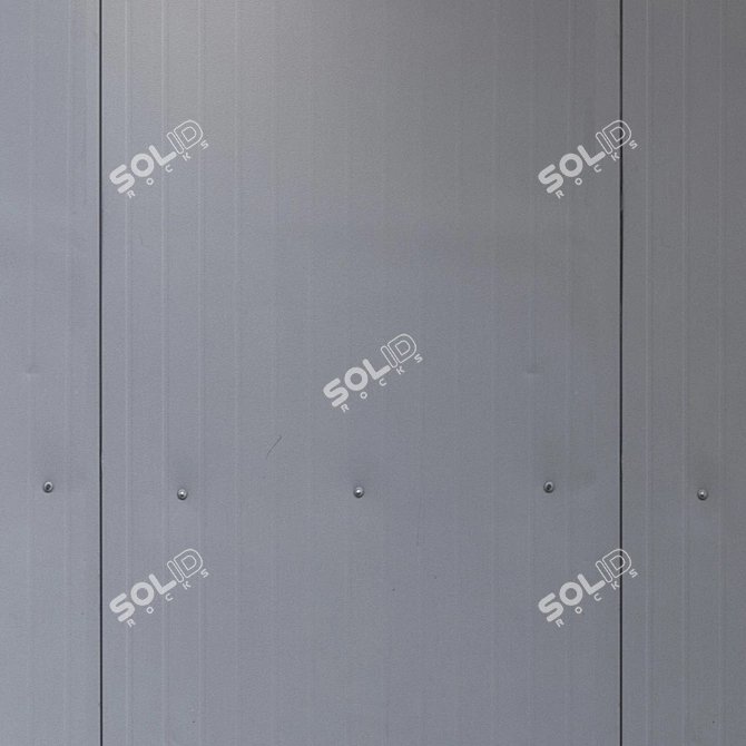 Seamless 4K Metal Wall Panel 3D model image 3