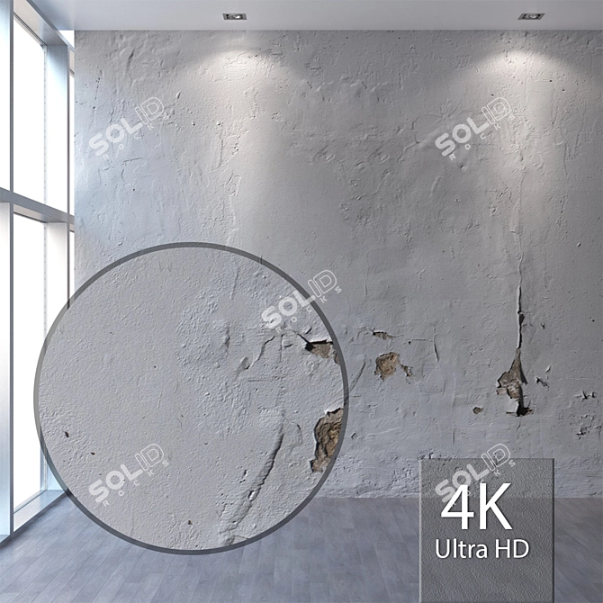 Seamless Plaster Texture: 4K 3D model image 1