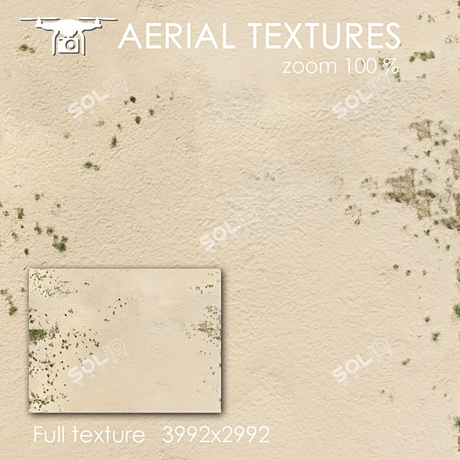 Aerial Sand Texture in 4k Resolution 3D model image 1