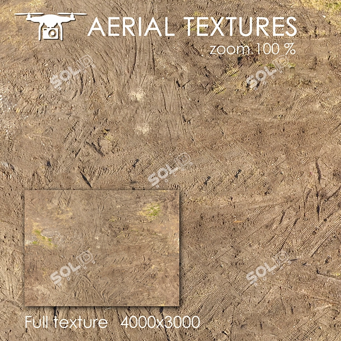 Aerial Land Texture for Exteriors 3D model image 1