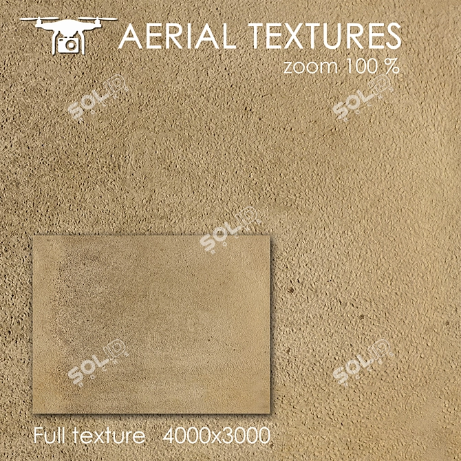 Aerial Sand Texture 4K 3D model image 1