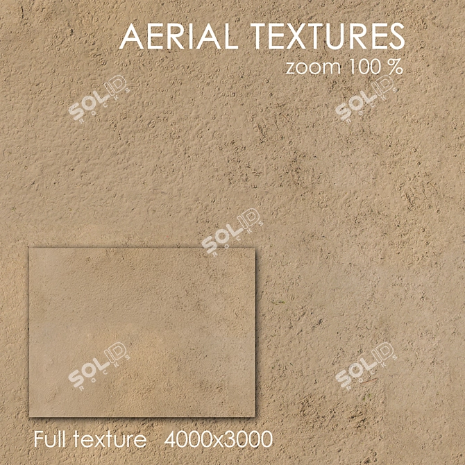 Seamless 4K Aerial Sand Texture 3D model image 1