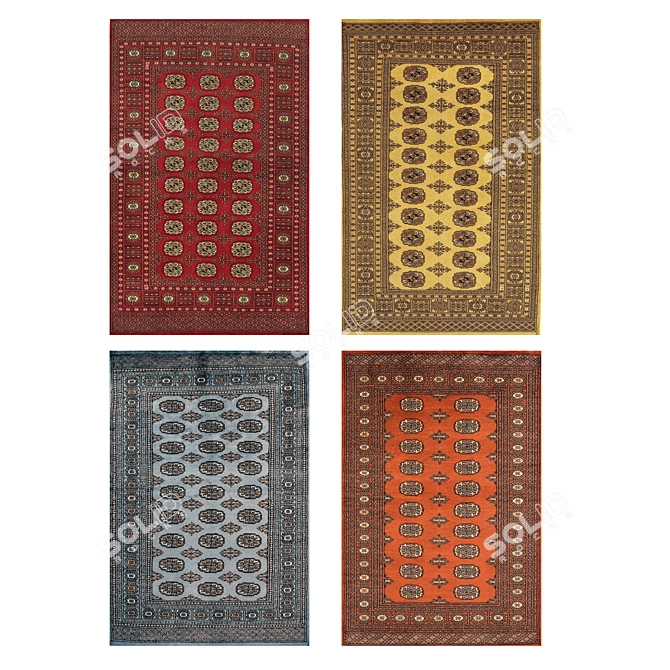 Luxury Faux Fur Carpet 3D model image 1