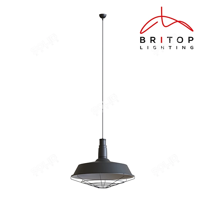 Elegant Lofti Hanging Lamp 3D model image 1