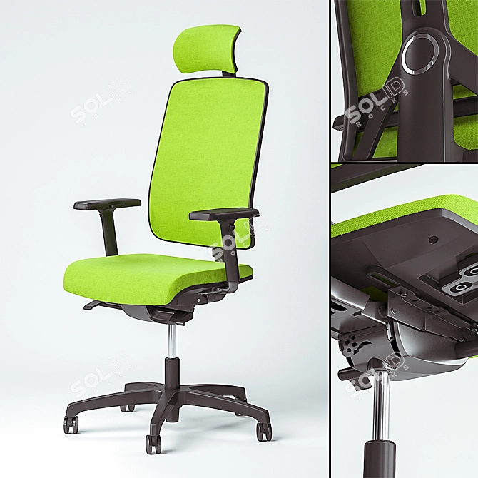 Flexible Rim FX-1104: Strong, Adjustable Chair 3D model image 2