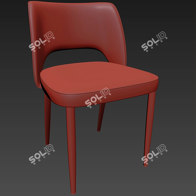 Elegant Dining Chair with 3DMax Compatibility 3D model image 3