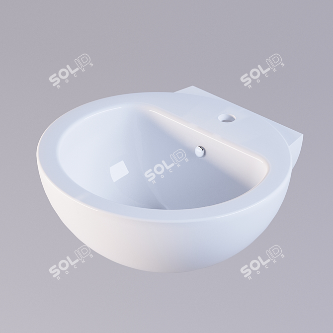 Elegant Luxe Art Washbasin 3D model image 1