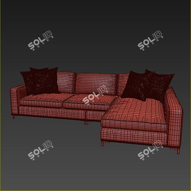 Eichholtz Feraud: Elegant Lounge and Chair 3D model image 3