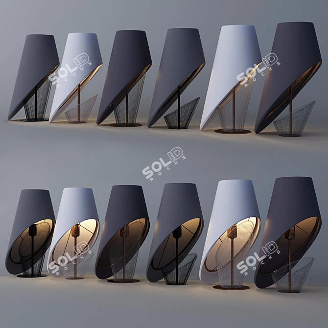 Stylish Modern Lamp 3D model image 1