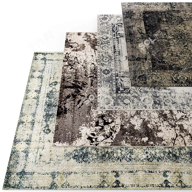 Luxurious Velvet Home Carpet 3D model image 1