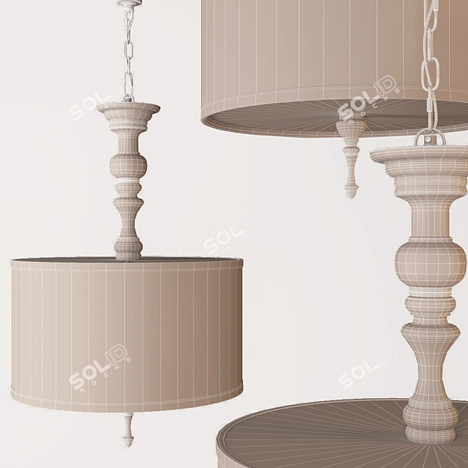  Stylish Loft Lamp 1181 3D model image 2