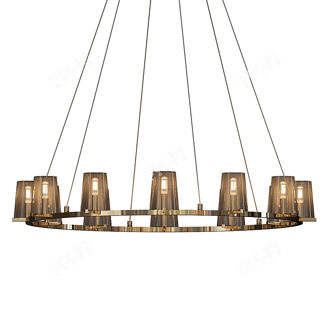 Elegant RH Pauillac Chandelier 3D model image 1
