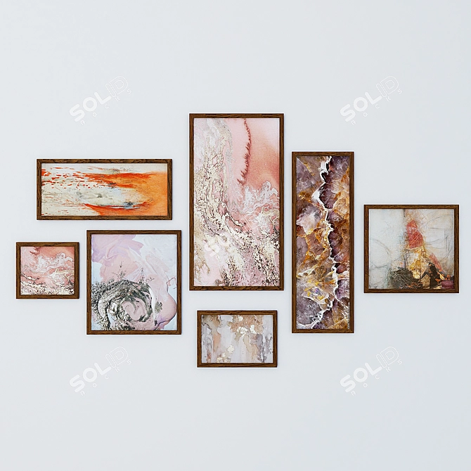 Modern Art Print Collection 3D model image 1