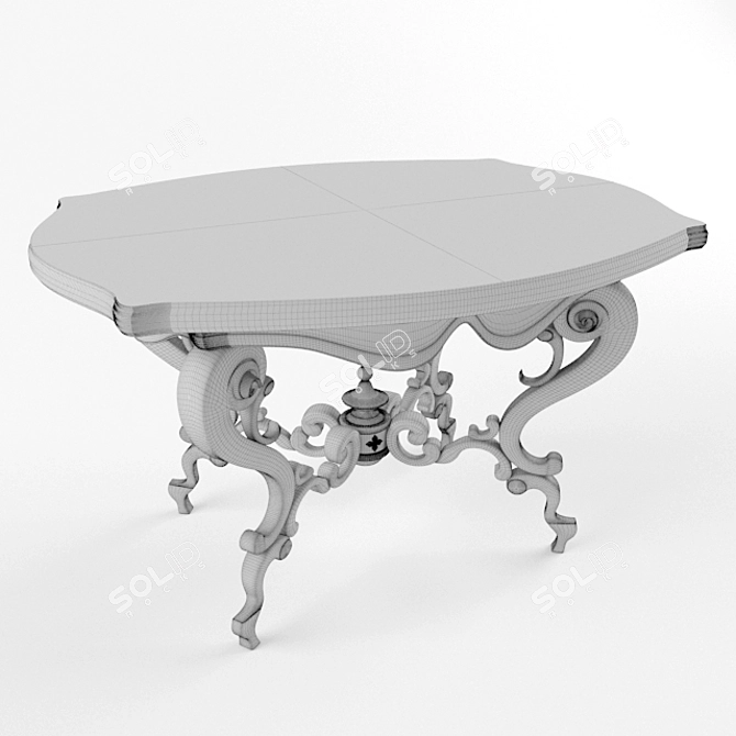 Baroque Masterpiece: 16th Century Table 3D model image 3