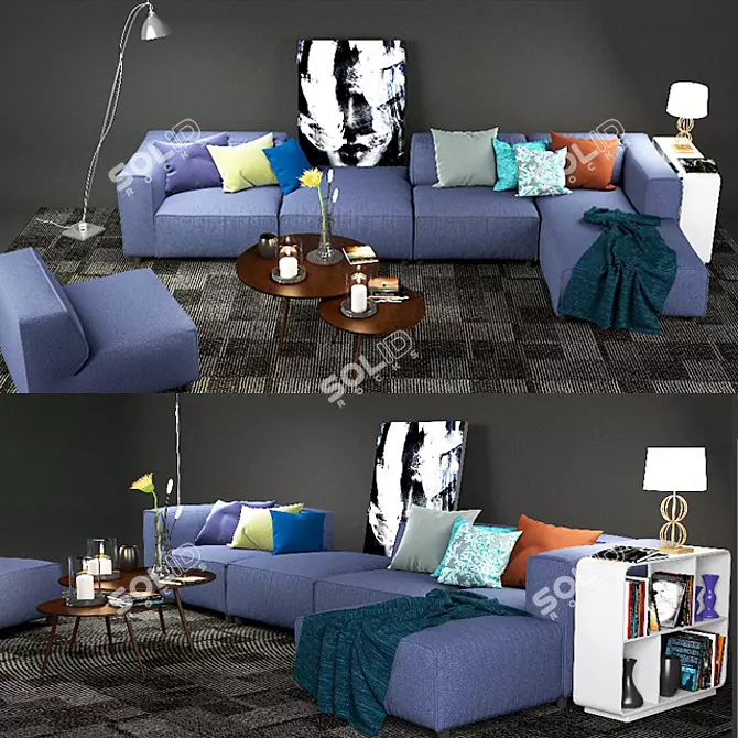 Contemporary Boconcept Carmo Sectional 3D model image 1