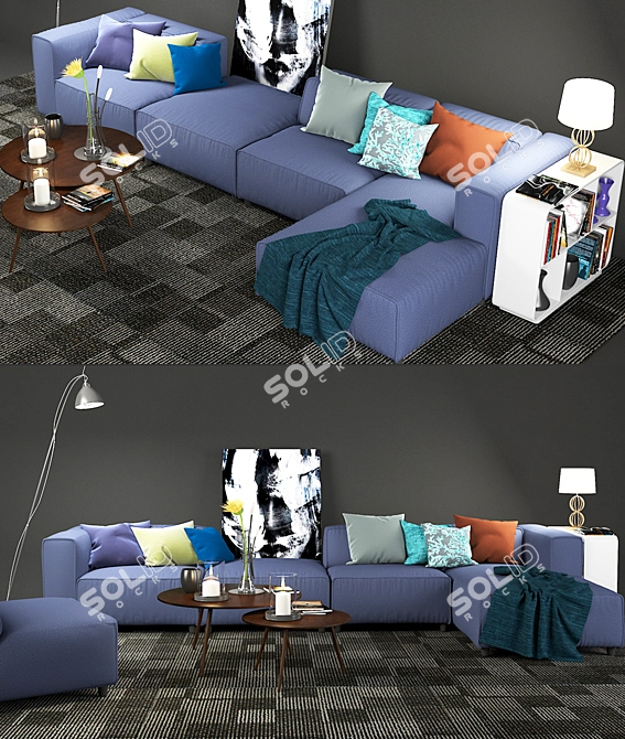 Contemporary Boconcept Carmo Sectional 3D model image 2