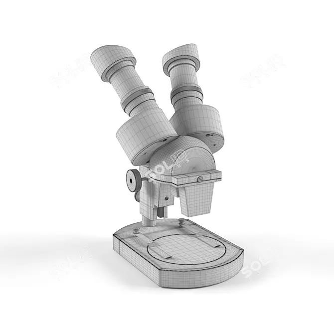 Advanced Lab Optik Microscope 3D model image 3