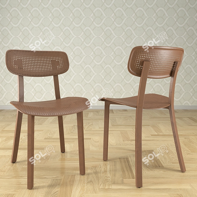 Modern 3D Chair Model 3D model image 2