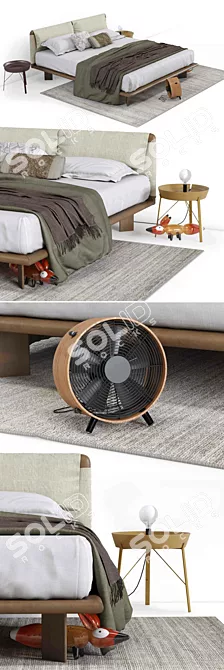 Alivar Cuddle Bed: Comfort Meets Style 3D model image 2