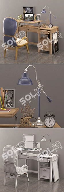Elevating Productivity: Pinellas Lift-Top Standing Desk 3D model image 3