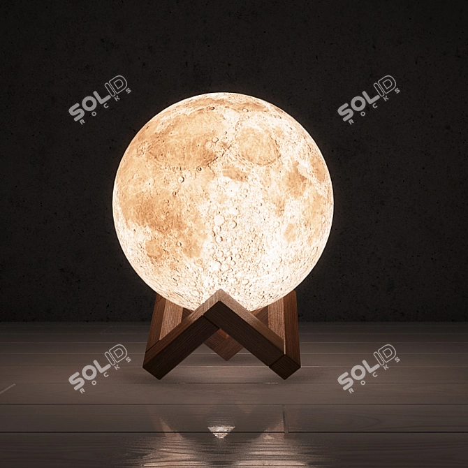 Luminous Lunar Nightlight 3D model image 2