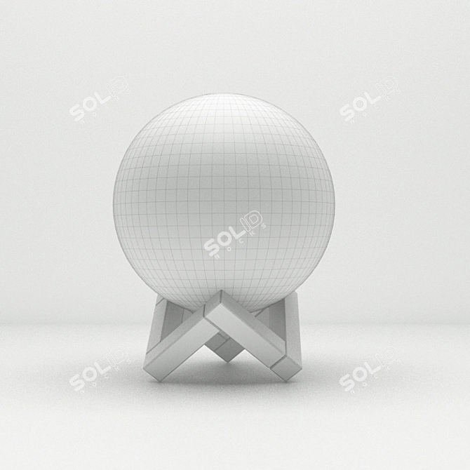 Luminous Lunar Nightlight 3D model image 3