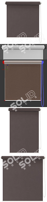 Adjustable Roller Blinds 3D model image 3