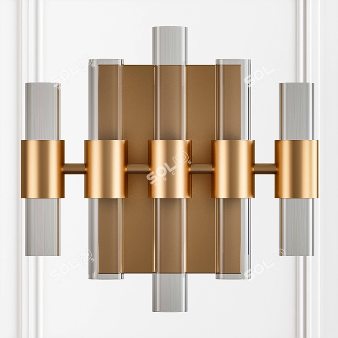 Black Rooster Acco Sconce: Sleek and Elegant Lighting 3D model image 1