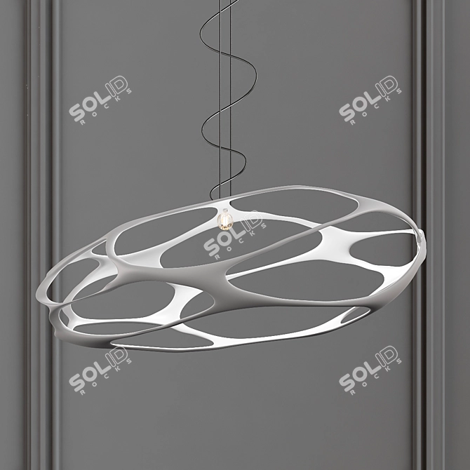 Futuristic LED Pendant Light 3D model image 1
