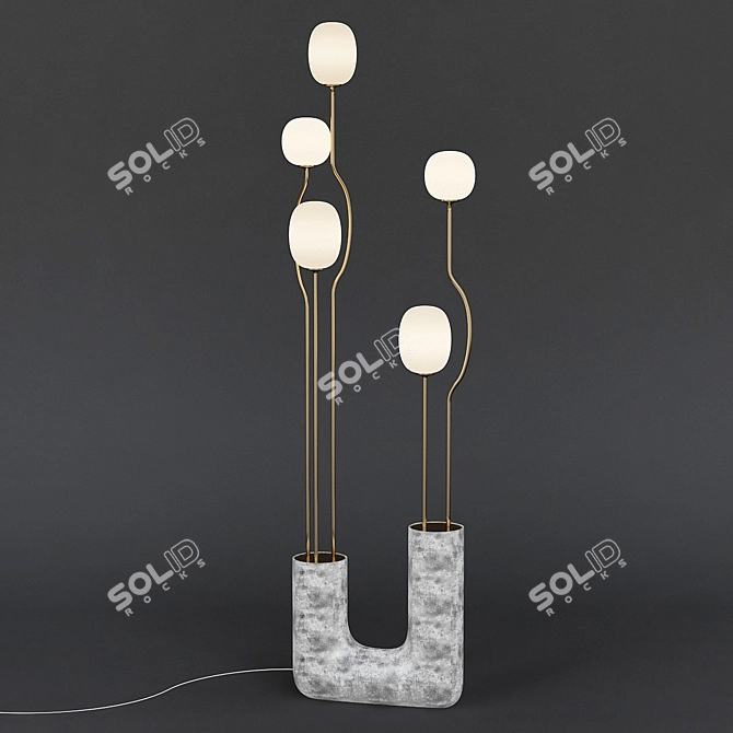 Modern Adjustable Floor Lamp 3D model image 1