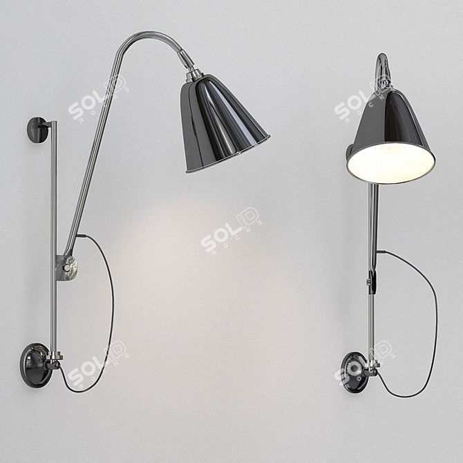 Glowing Elegance: Gubi Wall Light 3D model image 1