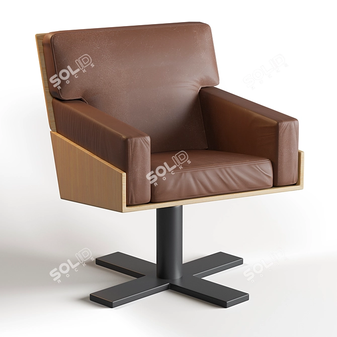 Mayet Lounge Chair: Comfort, Elegance, and Strength 3D model image 1