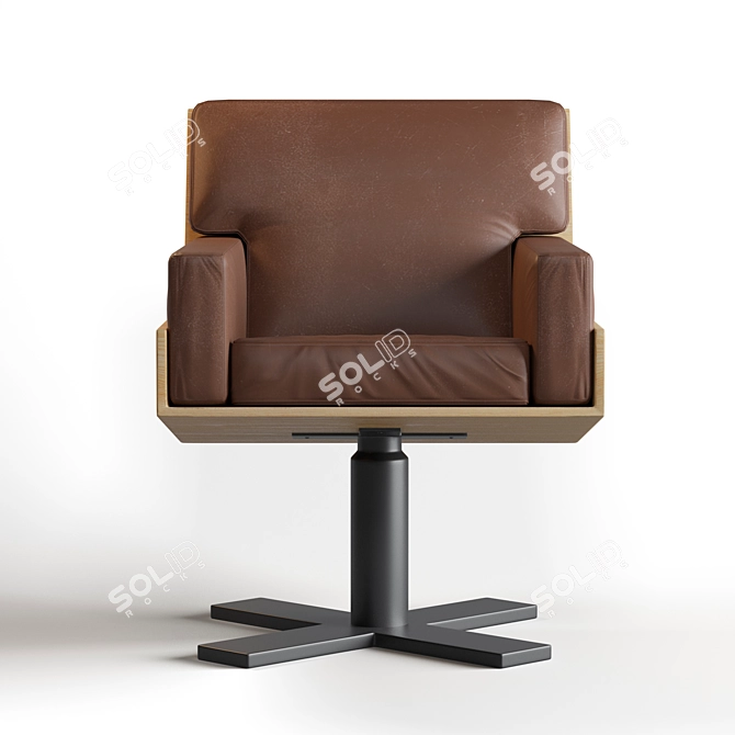 Mayet Lounge Chair: Comfort, Elegance, and Strength 3D model image 3