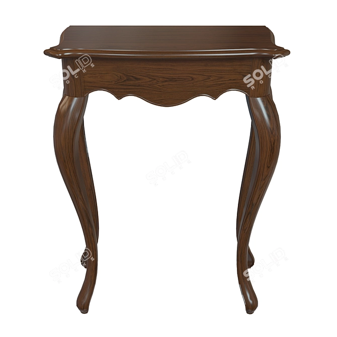 Classic Wood Console Table 3D model image 1
