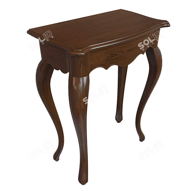 Classic Wood Console Table 3D model image 2