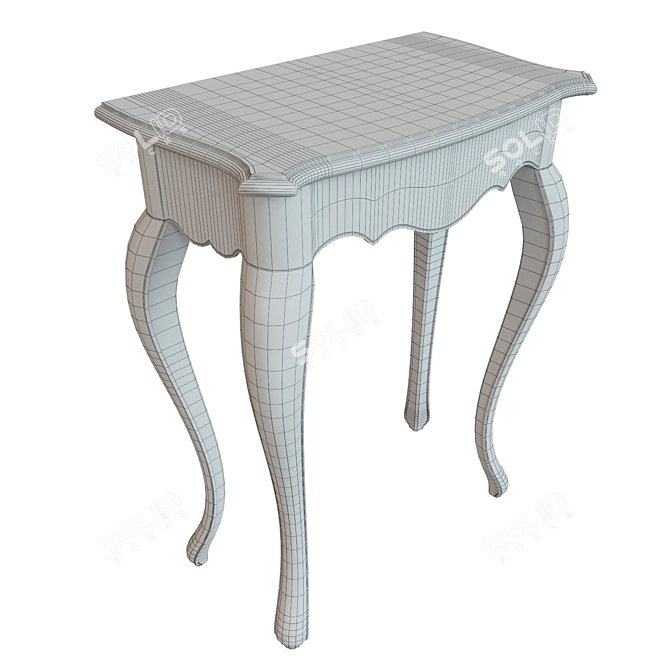 Classic Wood Console Table 3D model image 3